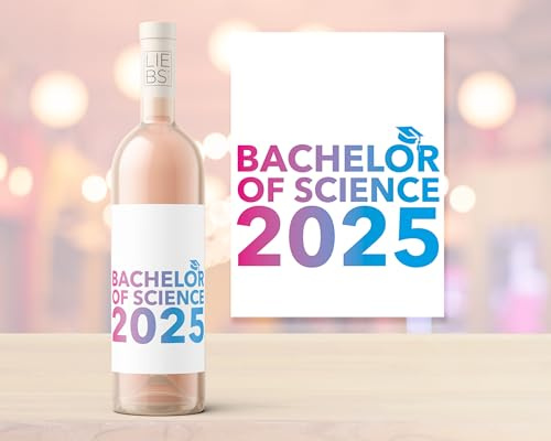 Weinlabel | Bachelor | Personalisiertes Abschlussgeschenk | Abschluss | 2025 | Studium | Schule | Flaschenetikett | Persönliches Geschenk