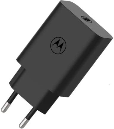 Motorola Chargers - Chargeur Mural/Adaptateur Secteur TurboPower 30 W USB-PD avec câble USB-C vers USB-C de 1 m.