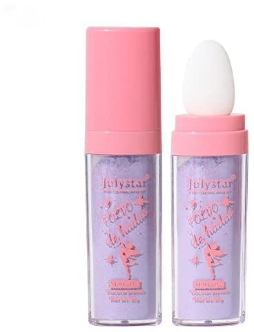 GL-Turelifes Highlighter Stick Puff Fairy Stick Highlighter Powder Glitter Polvo suelto Brush Stick Contorno en polvo Shimming Powder Tiktok Makeup (P06 Lila)