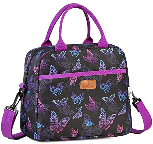 VX VONXURY Kühltasche 10L Klein Isolierte Lunch Tasche Damen, Faltbare Thermotasche mit Aluminiumfolie für Schule, Picknick, Reise für Mädchen