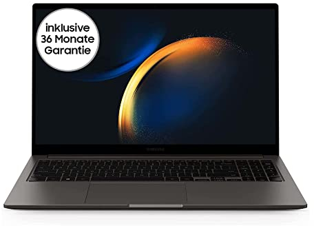 Samsung Galaxy Book3 Laptop, Notebook, 15-Display (Full HD, 60 Hz), Intel Core i5-1335U, 8 GB RAM, 512 GB SSD, Windows 11, QWERTZ-Tastatur, Graphite