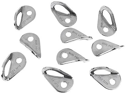 harayaa 10 Pieces Rock Climbing Bolt Hanger Expansion Nail Hanger Fixed Point Anchor Protection Hanger Plate for Mountaineering Rigging Gear
