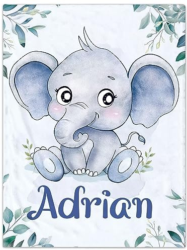 Dvnoua Personalisierte Babydecke mit Namen Datum oder Wunschtext Flauschige Baby Decke Kinderdecke Personalisierte Baby Neugeborenen Geschenk Namensdecke Babygeschenk Babydecke für Mädchen und Junge