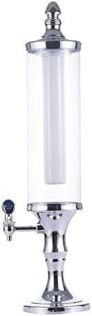 Dispensador de cerveza Dispensador de torre de cerveza Dispensador de bebidas de cerveza con núcleo de hielo de 3L con luz LED, muy adecuado for dispensador de bebidas de fiesta (Color : Silver)