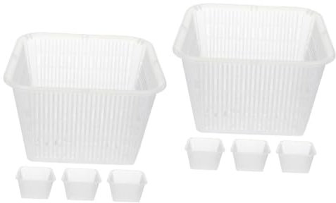 INOOMP 8pièces Pots Plastique Hydroponiques avec Maille pour Plantes Bacs De Culture Résistants Et Aérés pour Jardinage Et Cultivation Intérieur