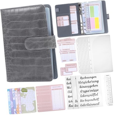 VILLCASE Budgetplaner Deutsch Finanzplaner Geld Organizer Ausgaben Tracker Budgetordner -challenge-buch Kontobuch