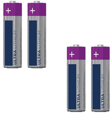 Piles AA Ultra Lithium LR06 - Blister de 4 unités, Ø14,5 x 50,5 mm, idéales pour Les appareils électroniques et Les Jouets.