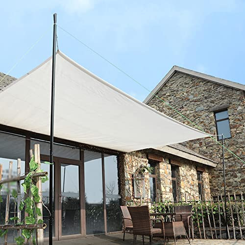 Telo ombreggiante rettangolare bianco a 8 pin, telone a rete per piante, balcone, cortile, isolamento termico, resistente ai raggi UV, vela per ombreggiatura portico (5 x 7 m)
