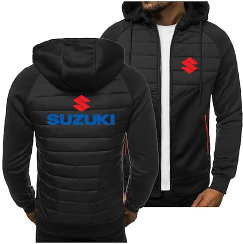 CLMETHE Felpa con cappuccio sportiva con cappuccio da uomo per SUZ-uki Maglioni con cappuccio, giacche con cerniera completa, felpe, tute, cappotti casual da esterno con tasche