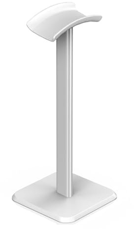 Jimkply Support pour casque, montage facile, support pour casque, 23,5 cm, support de casque, support en ABS, rangement pour écouteurs (blanc)