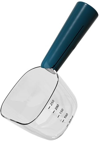 Dog Food Measuring Cup with Scale Accurate Pet Food Scoop with Dog Food Bag Clips Multi-Functional ABS Cat Food Spoon for Indoor Travel Outdoor BlueCat Food SpoonMeasuring ScoopsDog Food ScoopPet Food