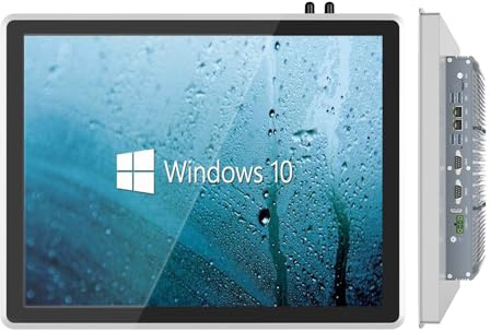 PULIJAZ Panel PC Industriale Integrato da 15 pollici,Monitore Touch Screen Interattivo Incorporato Industriale,6xUSB, HDMI,4×RS232+2×RS485,2xLAN(i3 7100U,8GB RAM 256GB SSD