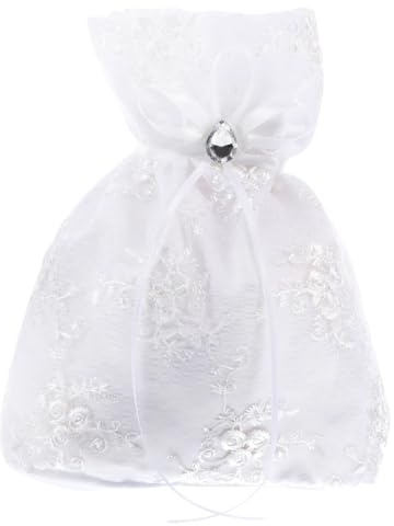 TOVINANNA Borsa da Sposa Elegante Bianco per Donna, Pochette Raffinata per Eventi Serali e Anniversari, Accessorio per Damigelle