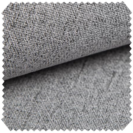 novely® AUEN Premium Möbelstoff - Robuster Webstoff - Fein Gewebter Polsterstoff - Pflegeleichte Meterware 1lfm | Farbe: 15 Hellgrau