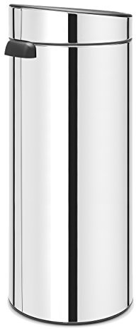 Brabantia 115325 Touch Bin Poubelle unie Acier Inoxydable/Plastique Brillant Acier 32 x 29,5 x 72 cm 30 L