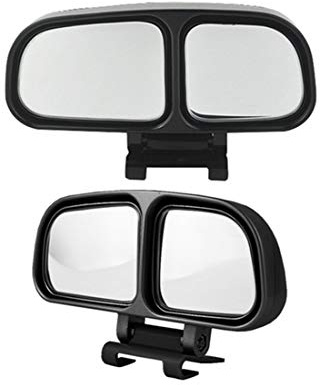 JMAHM 2 Piece Blind Spot Mirror Auxiliary Mirror for car Can be Adjustable or Fixed Installed Car Mirror（Left and Right） (Black)