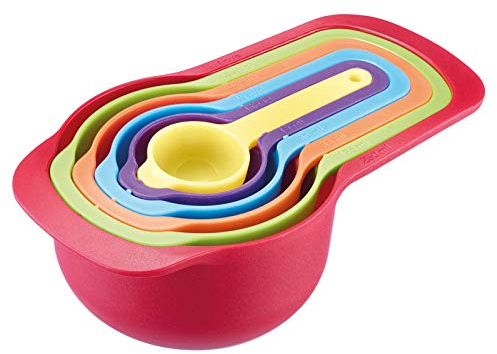 Westmark Set di 6 misurini, Dosi: 7,5/15/60/85/125/250 ml, Plastica, Senza BPA, Matroschka, Vari colori, 30582270