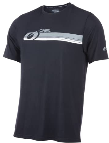 O'NEAL | Mountainbike-Shirt | MTB Mountainbike DH Downhill FR Freeride | Atmungsaktives Material, Schnell trocknend, antibakteriell | Slickrock Jersey V.22 | Erwachsene | Schwarz Grau | Größe L