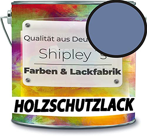 Holzschutzlack Holzlack Holzlasur wetterbeständiger Langzeitschutz Wetterschutzfarbe Holzschutzfarbe RAL 5014 Taubenblau // Shipley's Farben & Lackfabrik