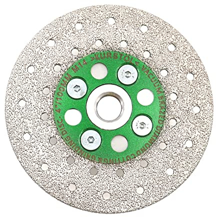 KURSTOL Diamant Trennscheibe - Premium Diamant zum Schleifen, 100 mm x M14 Dorn, Granit-Schleifscheibe zum Abschrägen Formen von Porzellan, Steingut, Fliesen, Keramik, Granit, Beton