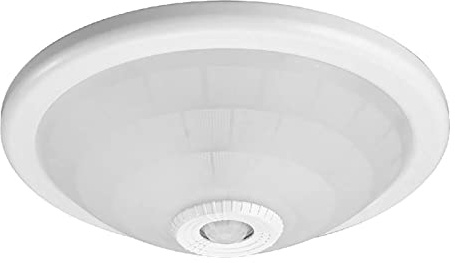 Planetitaly LEO plafoniera soffitto LED 20W doppio attacco E27 luce automatica sensore presenza movimento crepuscolare PIR 230V (Luce 3000K)