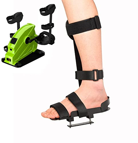 Für Beinschutzhalterung Pedaltrainer, 1 Paar Feste Stützhalterung Für Beinknöchel, Verlängerte & Verbreiterte Anti-rutsch-pedale, Für Rehabilitationstrainer Für ältere Und Behinderte Menschen,rightleg
