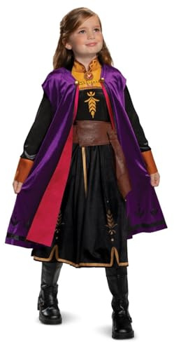 Disney Frozen Disney - Déguisement La Reine des Neiges 2 - Princesse Anna avec Robe et Cape - Taille M (7-8 Ans) - Licence Officielle 2 - Costume Enfant pour Halloween, Carnaval ou Fêtes Costumées