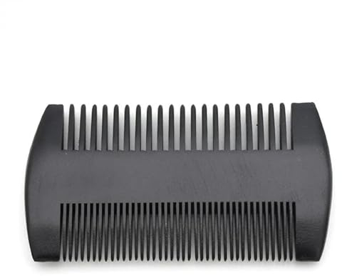 Haarbürste aus Naturholz, Bartkamm mit PU-Lederetui, antistatischer Taschenkamm, Bürsten, Haarpflege-Werkzeuge for Männer, Geschenk