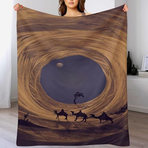 Manta para Sofá De Franela Animal Camello, One Piece Mantas para Cama Suave - Manta Pelo De Flannel Transpirable Hipoalérgica, Manta Forro Polar（150×200cm）