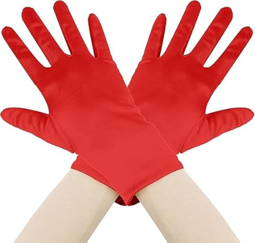 IHLOOTD Handschuhe Halloween Glänzende Metallic Handschuhe 1980er Jahre Cosplay Karneval Kostüm Gloves Opera Look