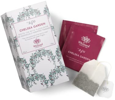 Whittard® | Tè Bianco Aroma ai Petali di Rosa | Tè Bianco Delicato e Petali di Rosa - 1 x 25 Filtri (50 Gr)