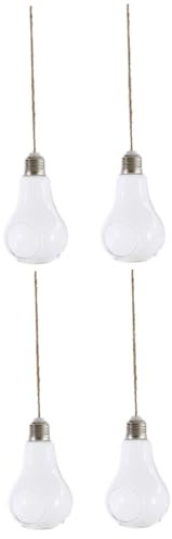 BESPORTBLE 4 jarrón de botellas para plantas de cristal, para colgar, terrario, bombillas, maceta, hidroponía, plantas de aire, macetas colgantes, plantas, terrario