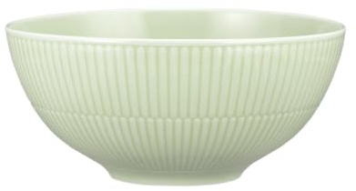 Seltmann Weiden Amina Seladon Schüssel, 21 cm, Runde Servier- und Salatschüssel mit dezentem Relief-Muster, Spülmaschinen- und Mikrowellenfest, Porzellan, Grün