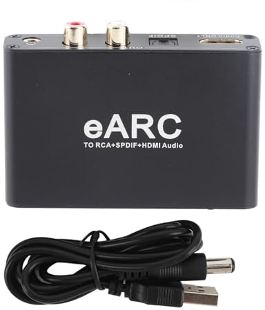 EARC ARC Sound Extractor mit HD Multimedia Schnittstelle, Optischer, 3,5 mm Ausgangsschnittstelle, ARC Audio Konverter Bogen ARC Adapter, Digital Bis Analoge Adapter für