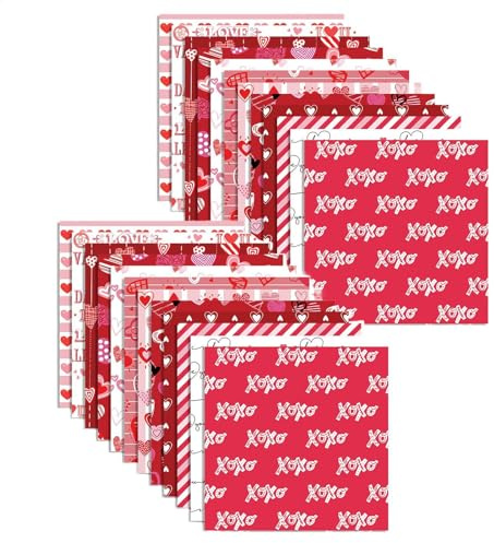 Valentine Specialty Paper, Pink Heart Scrapbook Paper - Rosa 24 stycken Scrapbook Paper Valentine Specialty Paper,Dubbelsidigt kartongpapper Heart Craft-papper för fotoalbum