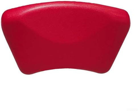 Badewannenkissen - Wasserdichtes Badewannenkissen - Badewannenkissen - Badewannenkissen mit rutschfesten Saugnäpfen - Badewannenzubehör - Ergonomische Nacken- und Rückenstütze (Rot)