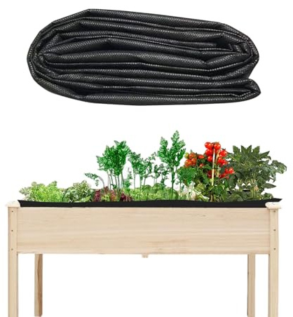 Revêtement de Jardinière,160 * 290cm, Revêtement de Lit de Jardin Surélevé, Accessoires de Jardinage, Sacs de Plantation Portables en Tissu, pour Bacs à Légumes et Herbes Aromatiques