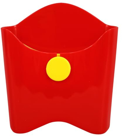 Sosoport Porte-Frites Réutilisable Contenant À Collation Polyvalent Boîte À Frites Portable Récipient Pour Salades Et Snacks Léger Blanc 4.65X4.17X2.17in