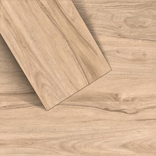 Wild-Wood SPC Lot de 8 systèmes de clic de sol en vinyle, 2,23 m², avec isolation phonique IXPE, adaptés au chauffage au sol, imperméables et robustes, 122 x 23 x 0,6 cm, Dark VEINS WALNUTE