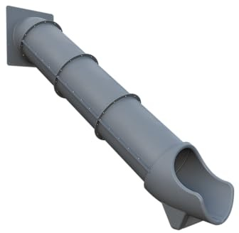 7-Foot Tunnel Express Slide for Playsets – Enclosed, Secure & Exciting | TUSK Strong℠ (Gray)