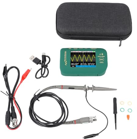 Osciloscopio digital portátil compacto Pantalla de 2,8 pulgadas Ancho de banda de 10 MHz Muestreo de 48 MSa/s Recargable por USB