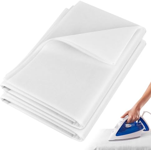 AUAUY strykinlägg – 2 stycken – 1 x 2 m – ej, Vita Smältbara Mellanlägg för Sömnad, Stryk-På Lappa, Tunga, Non-Woven Enkelsidiga Mellanlägg, Stryk-På-Tyg(100 * 200 cm)