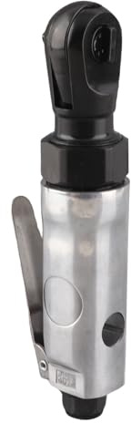 HUIOP Mini Llave de Trinquete Neumática, Tamaño Pequeño y Peso Liviano, con Nueva Carcasa de Acero Plástico, Vibración Muy Baja, Escape Trasero Múltiples Lados, Soporte (Cabeza cuadrada 1/4)