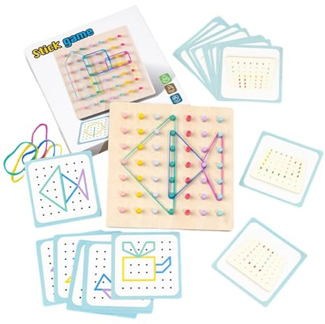 Juego de Encastres con Clavijas y tablilla, de Juego de Educativo, Juguetes para clasificar y clasificar | para niño niña casa Interior cumpleaños Escuela y Aula