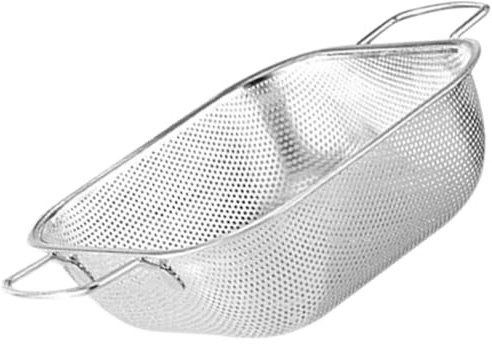 OSALADI Scolapasta Cestello Scolaverdure in Inossidabile con Doppia Maniglia Argento Design Pratico per e Verdura per Cucina