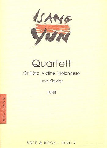 Quartet: flute, violin, violoncello and piano. Partition et parties.