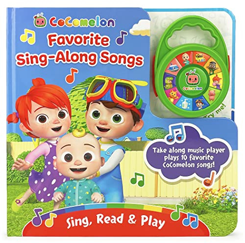 CoComelon Favorite Sing-Along Songs - Children's Deluxe Music Player Toy and Board Book Set, Ages 1-5