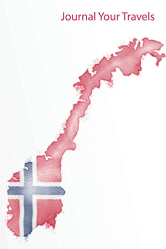 Journal Your Travels: Norway Watercolor Map and Flag Travel Journal, Lined Journal, Diary Notebook 6 x 9, 180 Pages (Travel Journals)