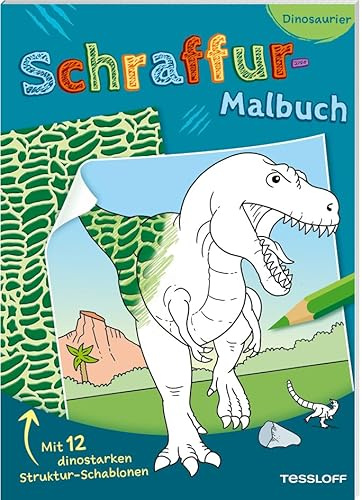 Schraffur-Malbuch. Dinosaurier | Mit 12 Schablonen für überraschende Muster | Ausmalbuch mit schönen Dino-Motiven | Für Kinder ab 5 Jahren: Mit 12 ... Kinder ab 5 Jahren (Malbücher und -blöcke)