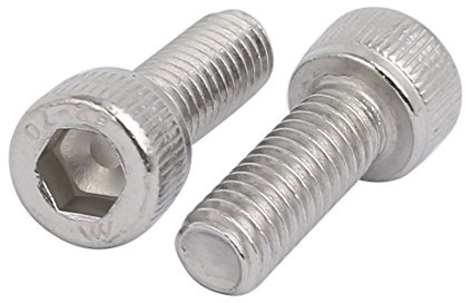 sourcing map 2 Stück M6x16mm 304 Edelstahl Linksgewinde Sechskant Kappe Schraube Verschluss DE